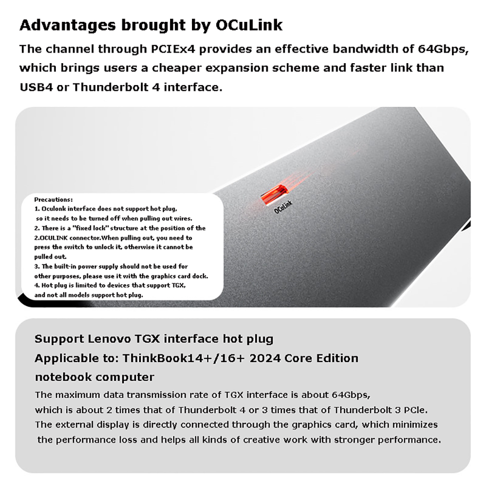 AG02/AG01 EGPU Dock with OCuLi - đánh giá và giá Oculink Egpu Dock Graphics Card